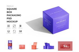 Square Box Mockup