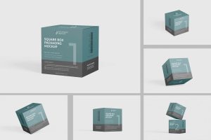 Square Box Mockup