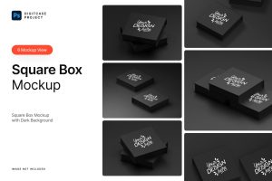 Square Box Mockup