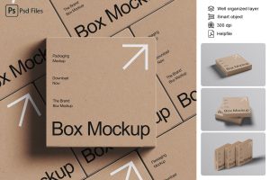 Square Box Mockup