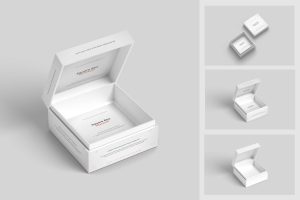 Square box mockup multi layer