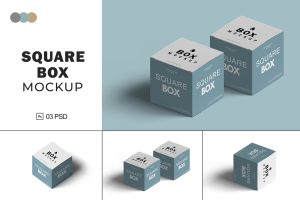 Square Box Mockups