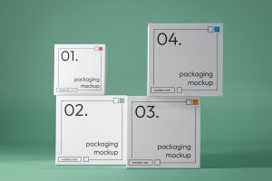 Square Boxes Mockup