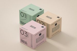 Square Boxes Mockup