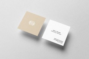 Square Card Mockup