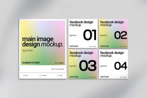 Square Facebook Frame Mockup