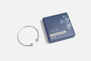 Square Jewelry Box Mockup