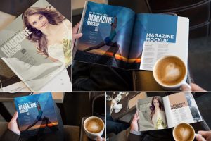 Square Magazine Cover Mockup