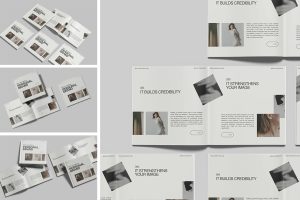 Square magazine mockup