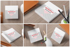 Square Memo Pad Mockups