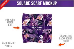 Square Scarf Mockup