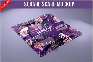 Square Scarf Mockup
