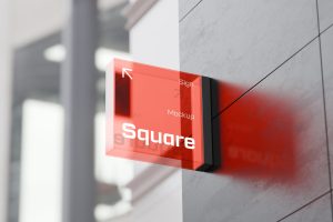Square Sign Mockup