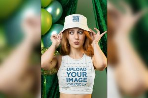 St Patricks Day-Inspired Mockup of a Woman