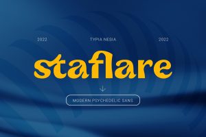 Staflare – Retro Psychedelic Display Sans Font