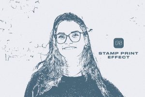 Stamp Print Effect