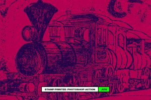 Stamp Printed  Photoshop Action