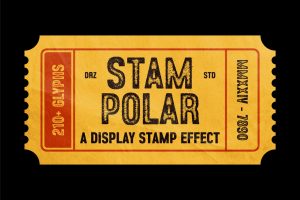 Stampolar – Display Stamp Effect Font