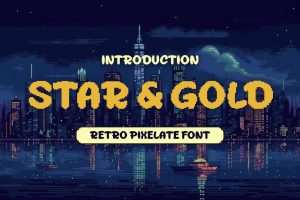 Star & Gold – Modern Retro Pixelate Game Font