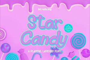 Star Candy – Playful Layered Display Font