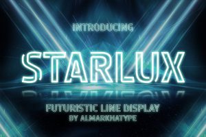 Starlux – Sci-fi Neon Font