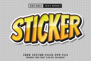 Sticker Editable Text Effect