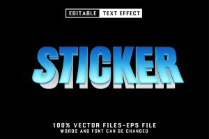 Sticker Editable Text Effect
