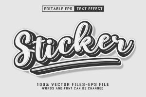 Sticker Editable Text Effect