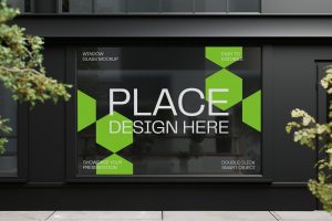 Sticker on Window Mockup