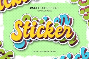 Sticker Style Text Effect