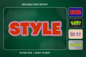 Sticker Text Effect Set