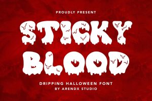 Sticky Blood – Dripping Halloween Font