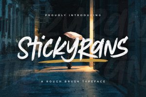 Stickyrans – Rough Brush Typeface