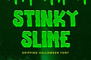 Stinky Slime – Dripping Halloween Font