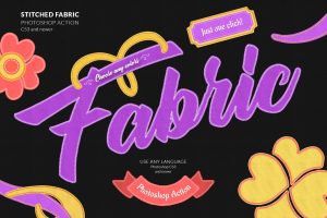 Stitched Fabric Photoshop Action