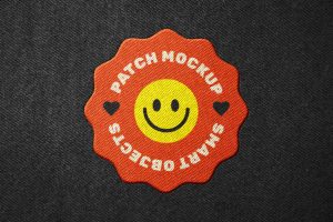 Stitching Embroidery Patch Mockup