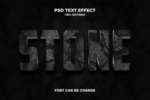 Stone 3d Text Effect