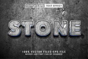 Stone Editable Text Effect
