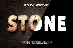 Stone Editable Text Effect