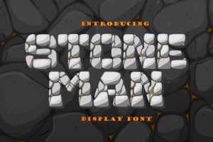 Stone Man – Rock Texture Font