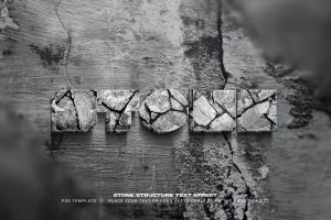 Stone structure text effect
