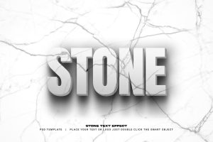 Stone text effect