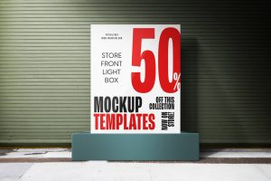 Storefront Light Box Mockup