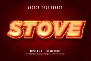 Stove – Editable Text Effect, Fire Font Style