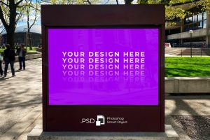 Street Billboard Sign Mockup