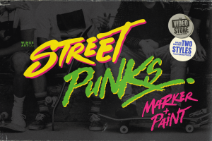 Street Punks – Graffiti Pen and Brush Font