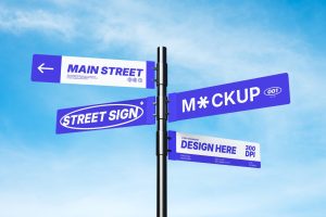 Street Sign Mockup | 001