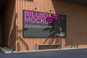 street wall billboard mockup