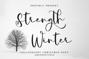 Strength Winter – Calligraphy Christmas Font