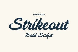 Strikeout – Bold Script